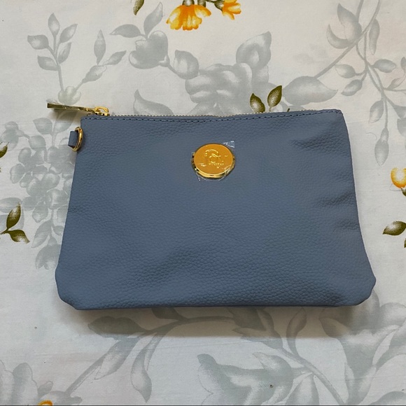 Joy Mangano Double Decker Leather Tote & Wristlet - Picture 8 of 16